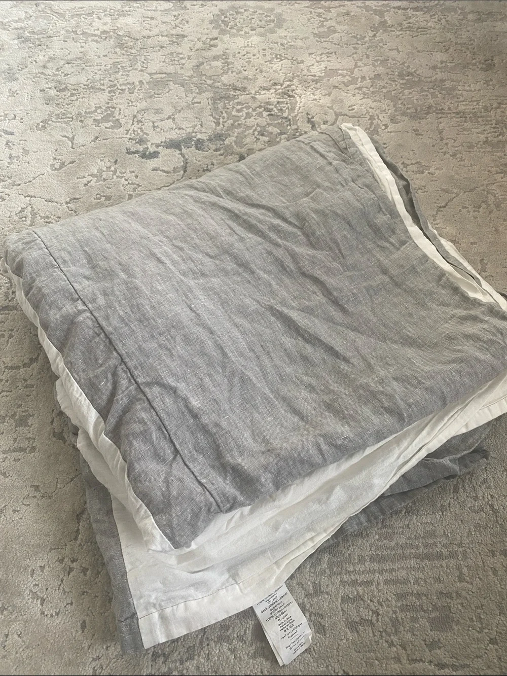 Pottery Barn Belgian Flax Linen King Bed Skirt